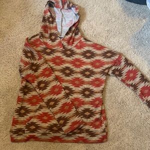 Native American print pullover sweater